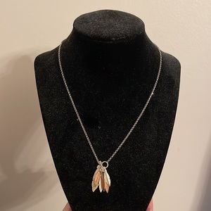 sterling silver feather necklace